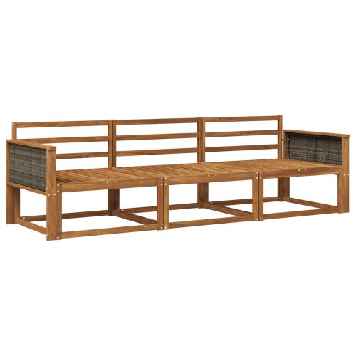 Комплект дивани за открито 3 pcs Натурално