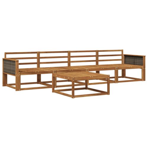 Комплект дивани за открито 5 pcs Натурално