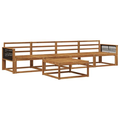 Комплект дивани за открито 5 pcs Натурално