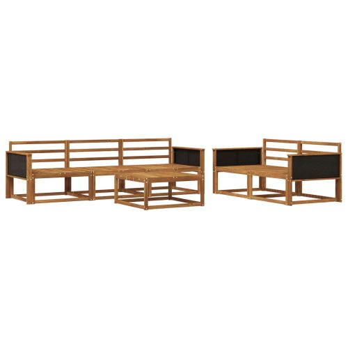 Комплект дивани за открито 6 pcs Натурално