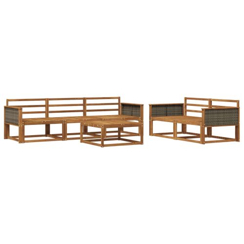 Комплект дивани за открито 6 pcs Натурално
