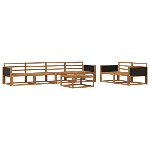 Комплект дивани за открито 7 pcs Натурално