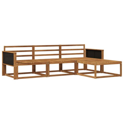 Комплект дивани за открито 4 pcs Натурално