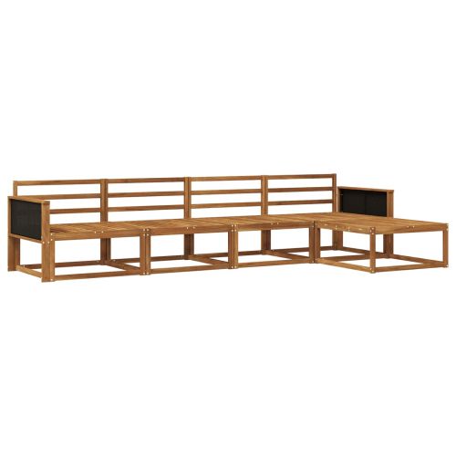 Комплект дивани за открито 5 pcs Натурално