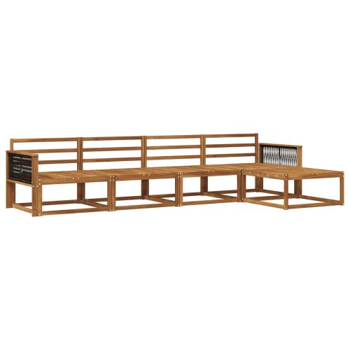 Комплект дивани за открито 5 pcs Натурално