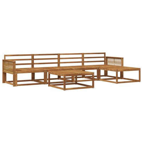 Комплект дивани за открито 6 pcs Натурално