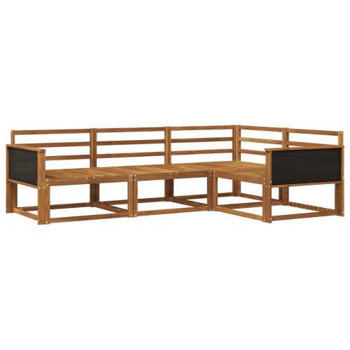 Комплект дивани за открито 4 pcs Натурално