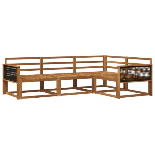 Комплект дивани за открито 4 pcs Натурално