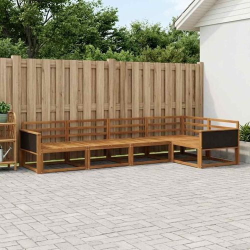 Комплект дивани за открито 5 pcs Натурално