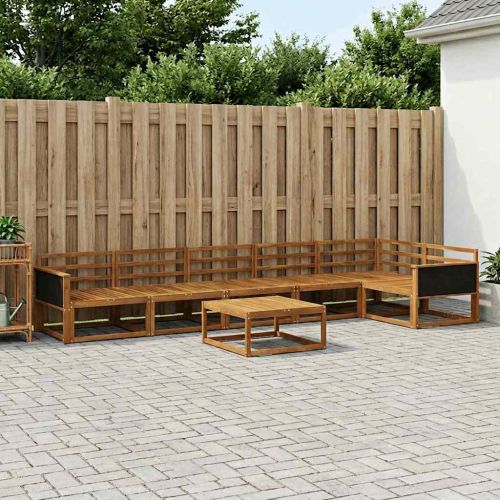 Комплект дивани за открито 7 pcs Натурално