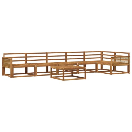 Комплект дивани за открито 7 pcs Натурално