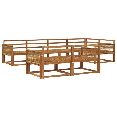 Комплект дивани за открито 7 pcs Натурално