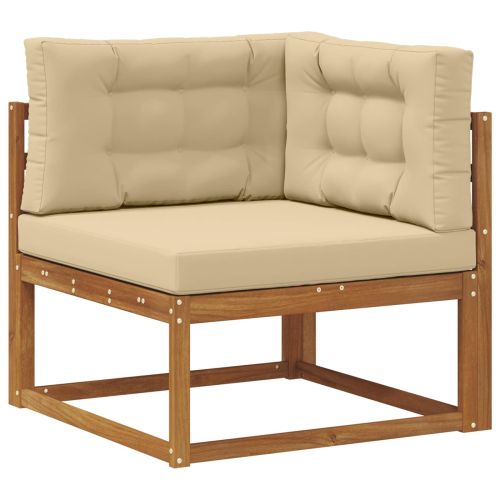 Комплект дивани за открито 6 pcs Натурален и Бежов