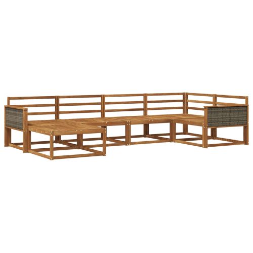Комплект дивани за открито 6 pcs Натурално