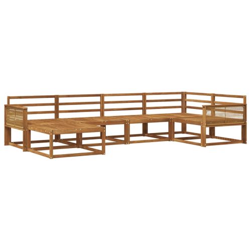 Комплект дивани за открито 6 pcs Натурално