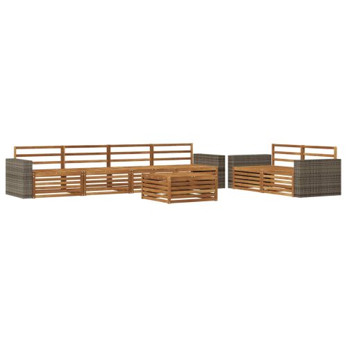 Комплект дивани за открито 7 pcs Натурално