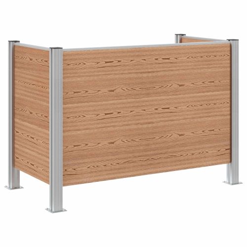 Оградка за кошче Кафяво 161 x 85 x 115 см Алуминий и WPC