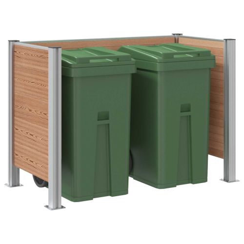Оградка за кошче Кафяво 161 x 85 x 115 см Алуминий и WPC
