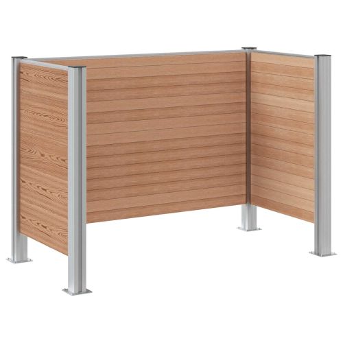 Оградка за кошче Кафяво 161 x 85 x 115 см Алуминий и WPC