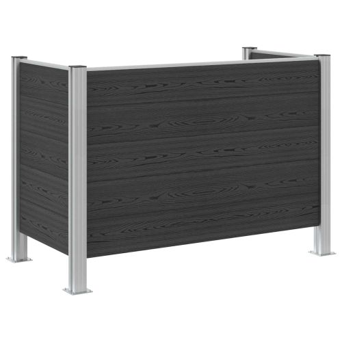 Оградка за кошче Сиво 161 x 85 x 115 см Алуминий и WPC