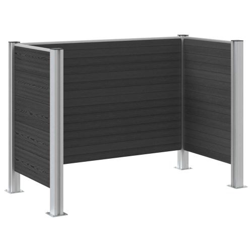 Оградка за кошче Сиво 161 x 85 x 115 см Алуминий и WPC