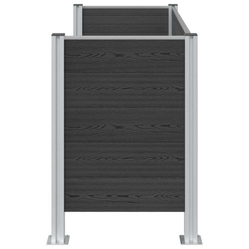 Оградка за кошче Сиво 161 x 85 x 115 см Алуминий и WPC