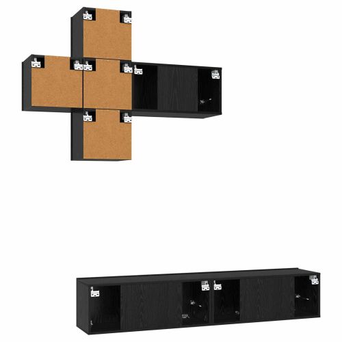 Комплект ТВ шкаф Монтиране на стена 3 pcs Инженерна дървесина
