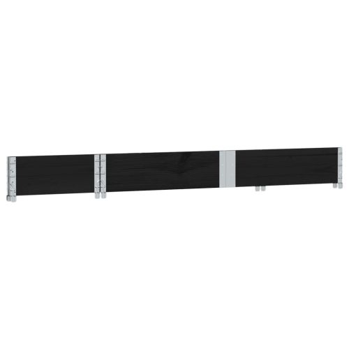 Палетна страница, черно, 150x50 см, борова дървесина масив