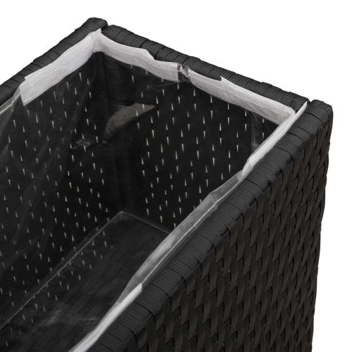 Висока саксия Черно 55 x 22 x 70 см полиратан
