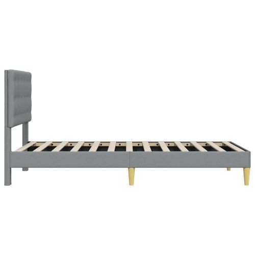 Рамка за легло с таблото Светлосиво 100 x 200 cm Текстил