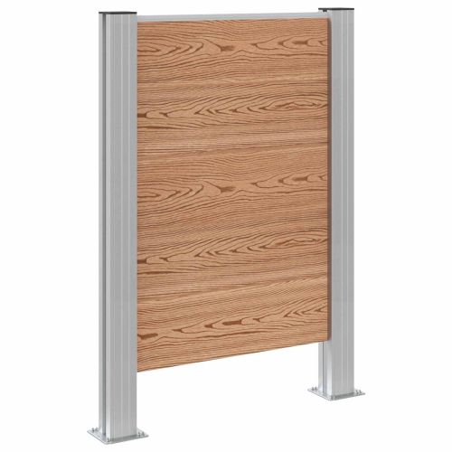 Оградка за кошче Кафяво 85 x 12 x 115 см Алуминий и WPC