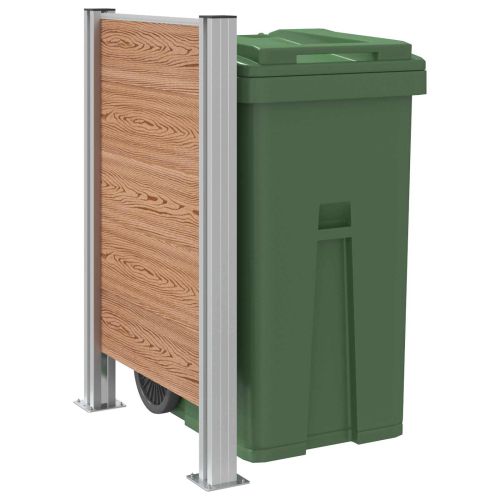 Оградка за кошче Кафяво 85 x 12 x 115 см Алуминий и WPC