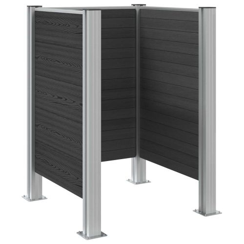 Оградка за кошче Сиво 85 x 85 x 115 см Алуминий и WPC
