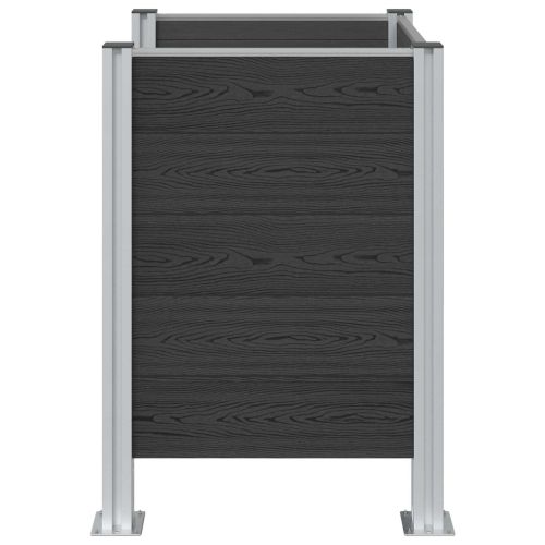 Оградка за кошче Сиво 85 x 85 x 115 см Алуминий и WPC