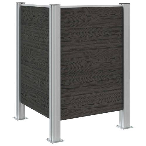 Оградка за кошче Сиво 85 x 85 x 115 см Алуминий и WPC