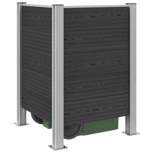 Оградка за кошче Сиво 85 x 85 x 115 см Алуминий и WPC