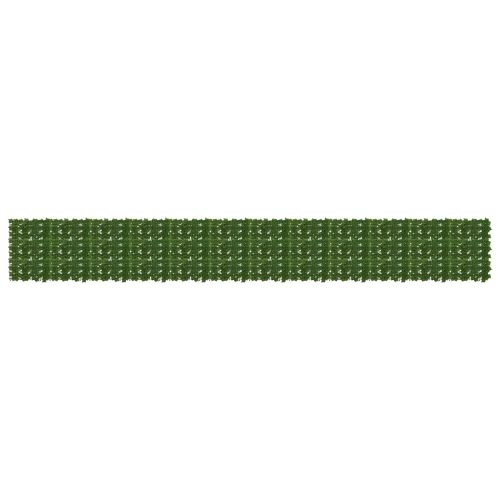 Завеса за балкон с листа Зелено 600 x 75 cm Полиестер и тъкан