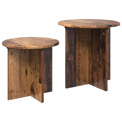 Комплект помощни маси 2 pcs Старо дърво