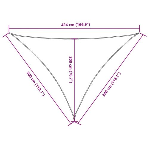 Платно-сенник, Оксфорд плат, триъгълно, 3x3x4,24 м, тъмнозелено