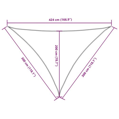 Платно-сенник, Оксфорд плат, триъгълно, 3x3x4,24 м, черно