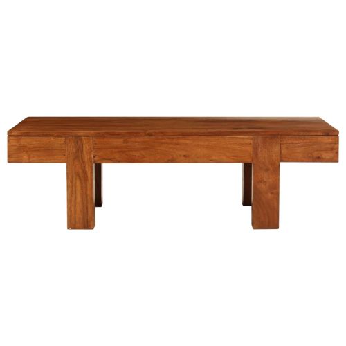 Маса за кафе масивно акациево дърво с меден финиш 100x50x30 см