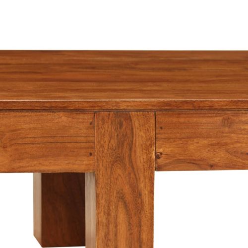 Маса за кафе масивно акациево дърво с меден финиш 100x50x30 см