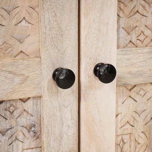 Служебен шкаф 3 pcs Бяло 180 x 33,5 x 75 см мангово дърво масив