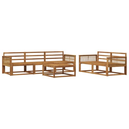 Комплект дивани за открито 6 pcs Натурално