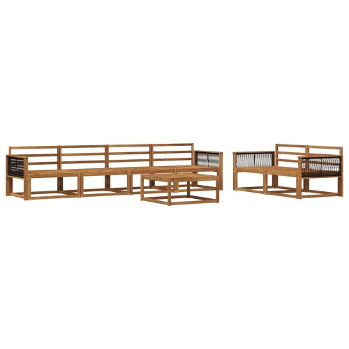 Комплект дивани за открито 7 pcs Натурално