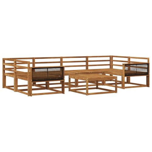 Комплект дивани за открито 7 pcs Натурално
