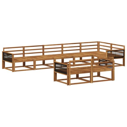 Комплект дивани за открито 8 pcs Натурално