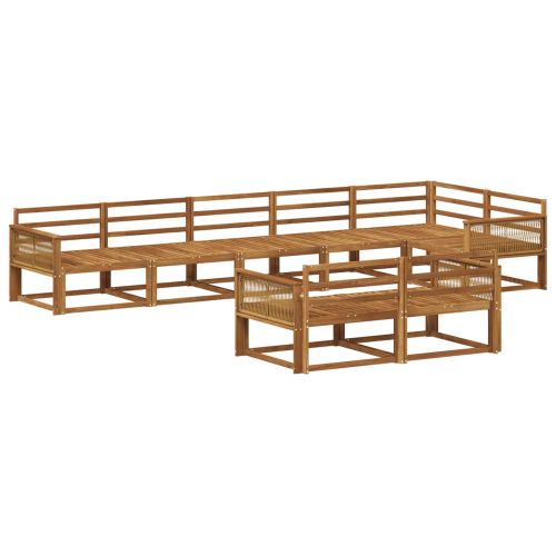 Комплект дивани за открито 8 pcs Натурално