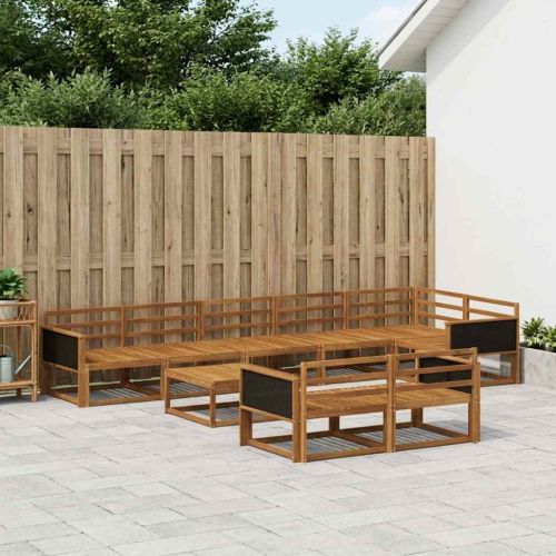 Комплект дивани за открито 9 pcs Натурално