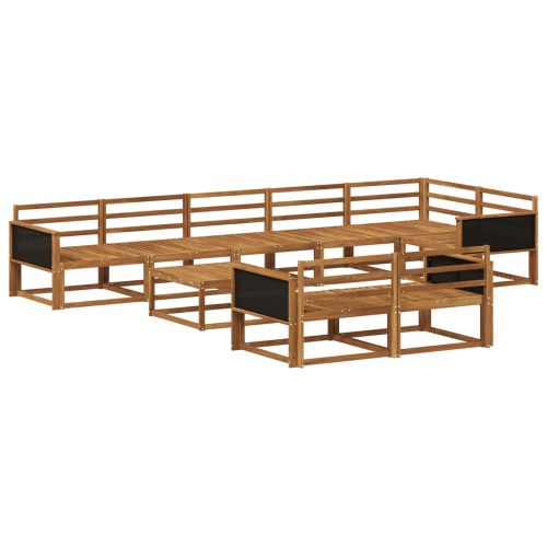 Комплект дивани за открито 9 pcs Натурално